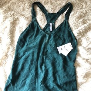 RVCA Teal Overdyed Romper / Swim Cover BRAND NEW!